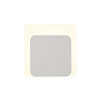 NLK03999 Modena Magnetic Base Wall Lamp LED 15/19cm Square Bottom Offset Sand White/Acrylic Frosted Diffuser