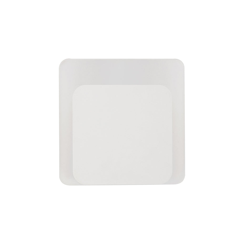 NLK03999 Modena Magnetic Base Wall Lamp LED 15/19cm Square Bottom Offset Sand White/Acrylic Frosted Diffuser
