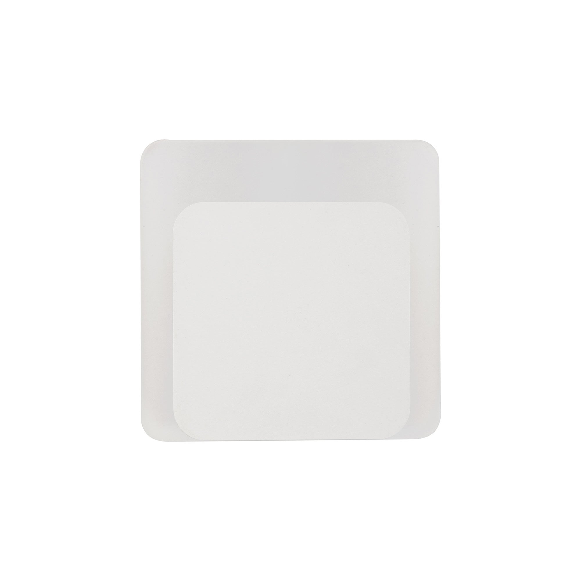 NLK03999 Modena Magnetic Base Wall Lamp LED 15/19cm Square Bottom Offset Sand White/Acrylic Frosted Diffuser