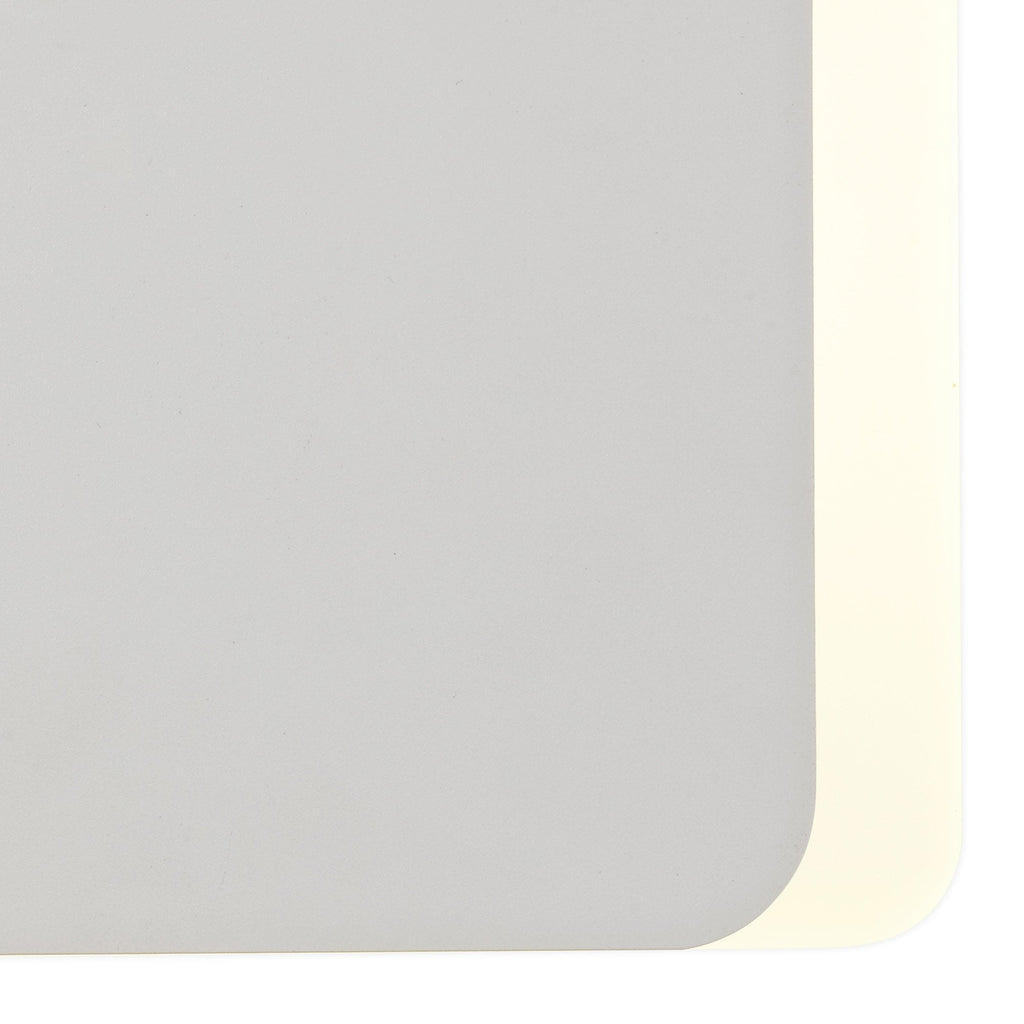 NLK03999 Modena Magnetic Base Wall Lamp LED 15/19cm Square Bottom Offset Sand White/Acrylic Frosted Diffuser