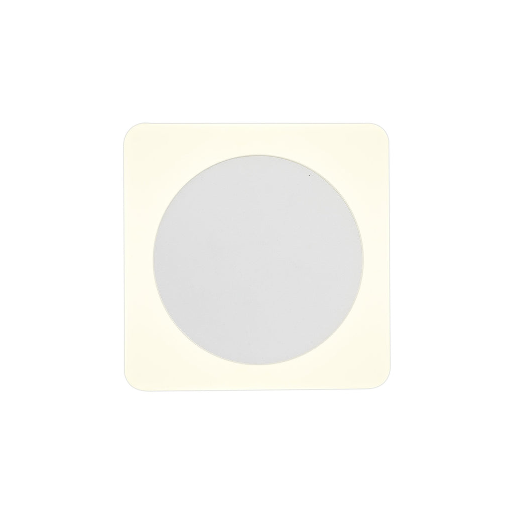 NLK04009 Modena Magnetic Base Wall Lamp LED 15cm Round 19cm Square Centre Sand White/Acrylic Frosted Diffuser