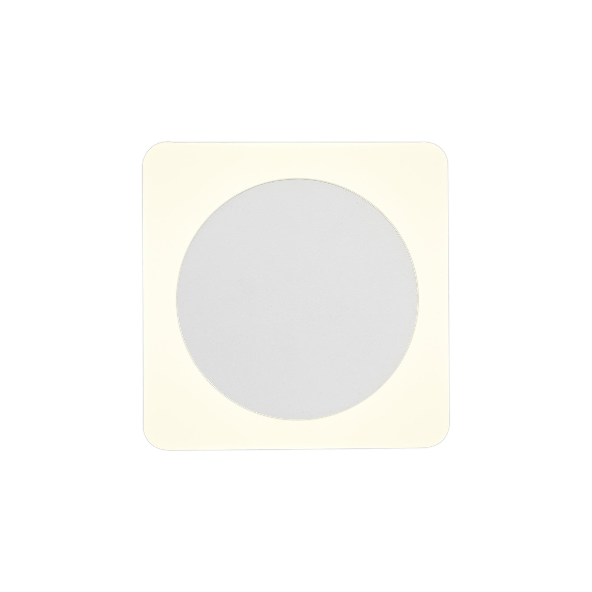 NLK04009 Modena Magnetic Base Wall Lamp LED 15cm Round 19cm Square Centre Sand White/Acrylic Frosted Diffuser