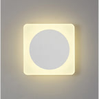 NLK04009 Modena Magnetic Base Wall Lamp LED 15cm Round 19cm Square Centre Sand White/Acrylic Frosted Diffuser