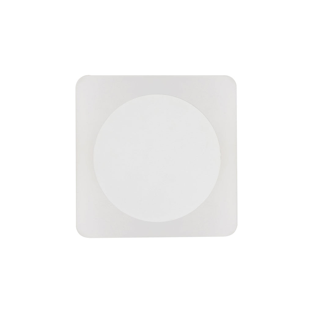 NLK04009 Modena Magnetic Base Wall Lamp LED 15cm Round 19cm Square Centre Sand White/Acrylic Frosted Diffuser