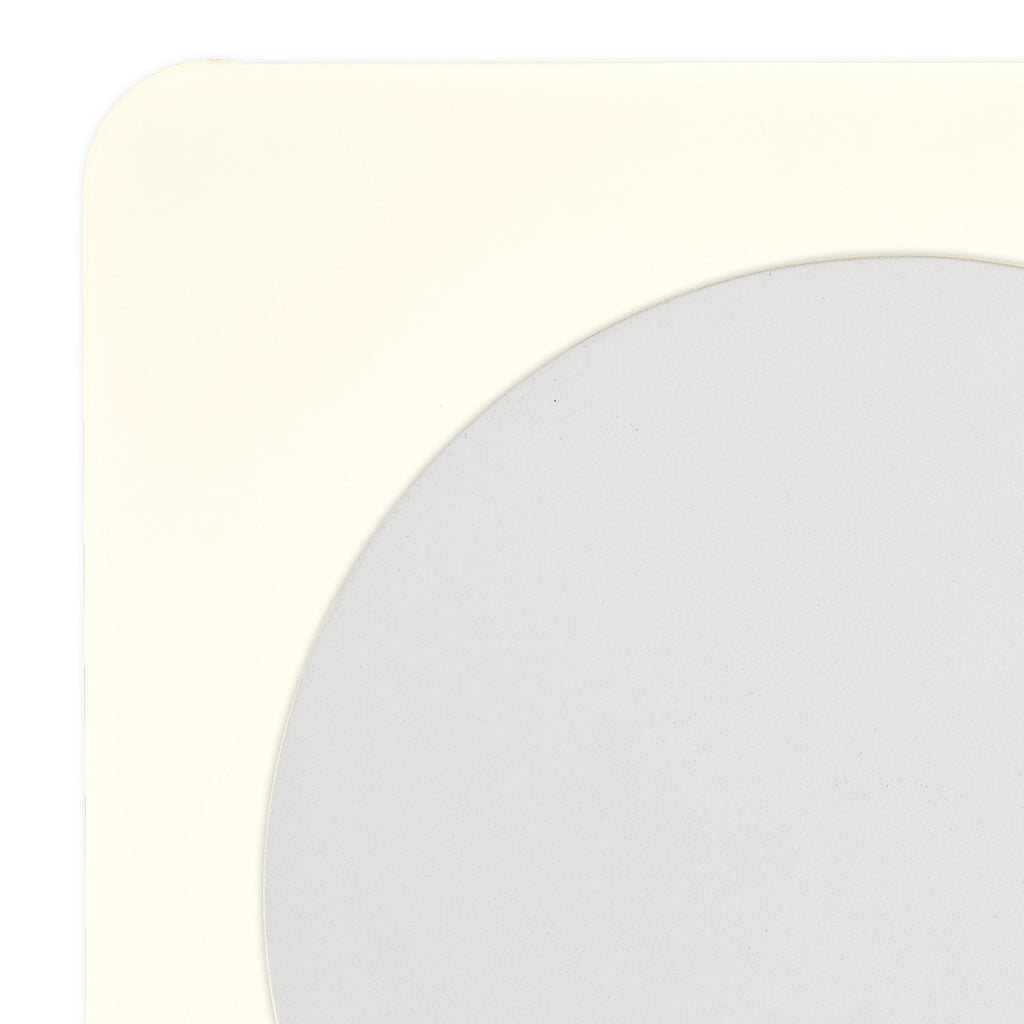 NLK04009 Modena Magnetic Base Wall Lamp LED 15cm Round 19cm Square Centre Sand White/Acrylic Frosted Diffuser