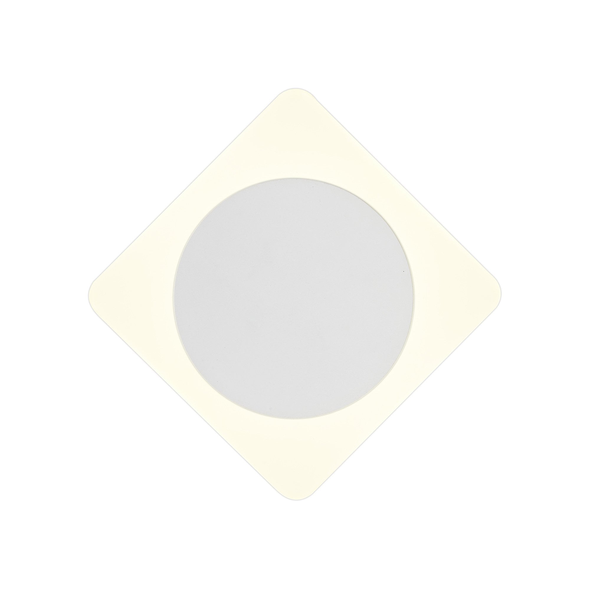 NLK04019 Modena Magnetic Base Wall Lamp LED 15cm Round 19cm Diamond Centre Sand White/Acrylic Frosted Diffuser