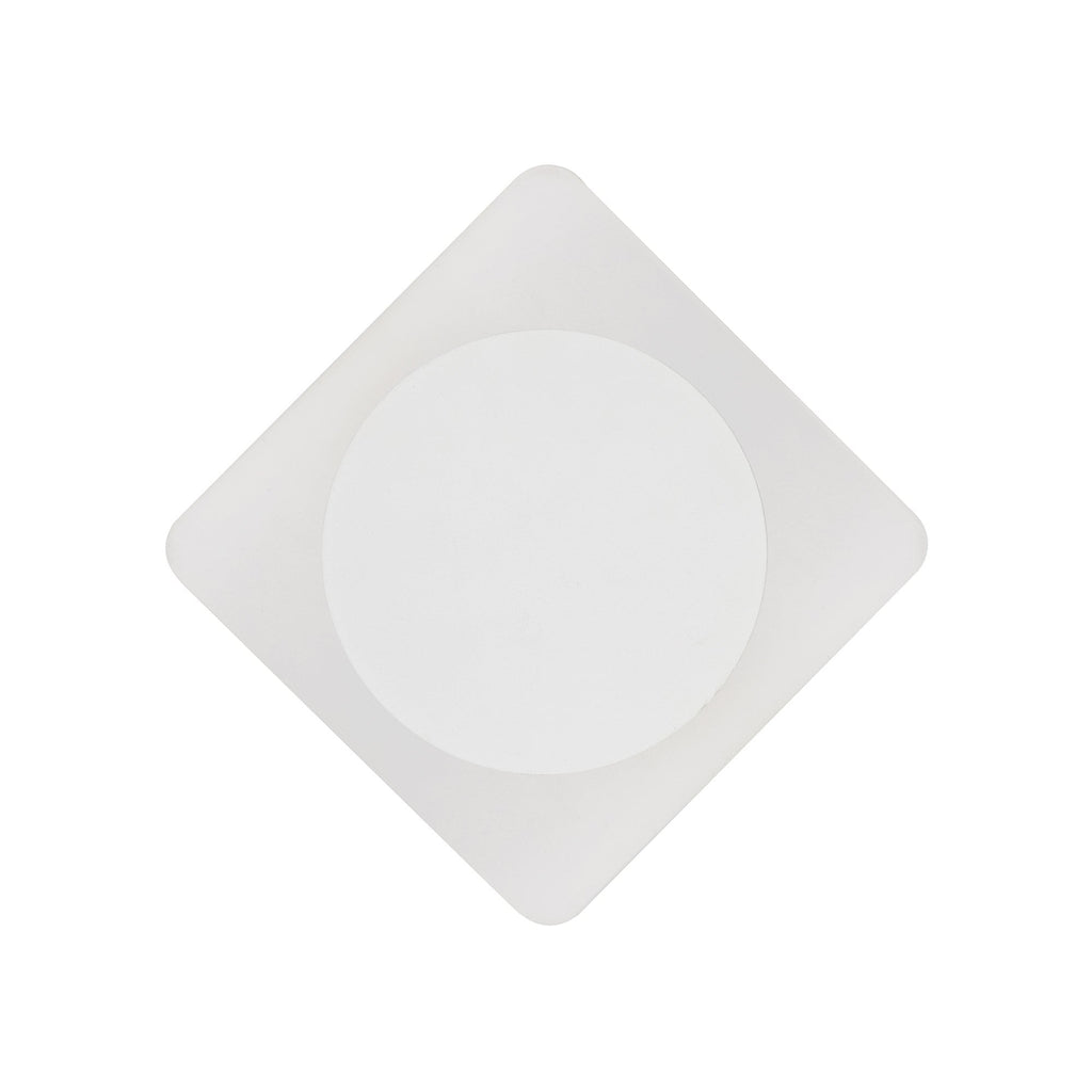NLK04019 Modena Magnetic Base Wall Lamp LED 15cm Round 19cm Diamond Centre Sand White/Acrylic Frosted Diffuser