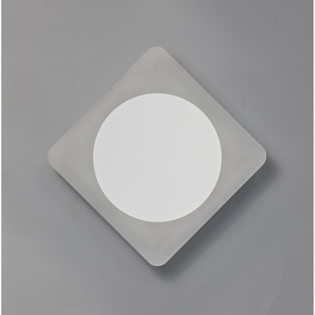 NLK04019 Modena Magnetic Base Wall Lamp LED 15cm Round 19cm Diamond Centre Sand White/Acrylic Frosted Diffuser