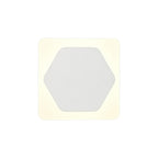 NLK04029 Modena Magnetic Base Wall Lamp LED 15cm Horizontal Hexagonal 19cm Square Centre Sand White/Acrylic Frosted Diffuser