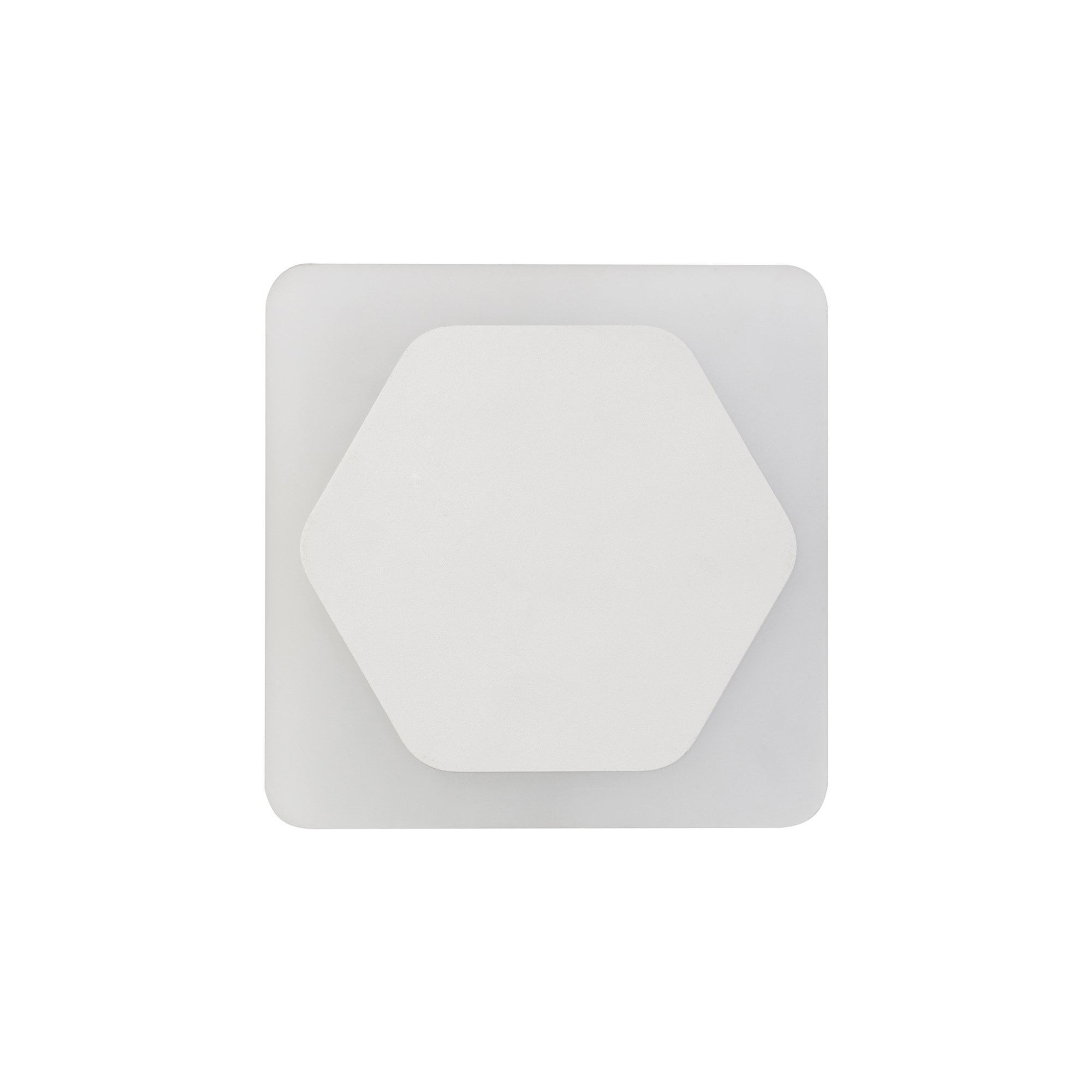 NLK04029 Modena Magnetic Base Wall Lamp LED 15cm Horizontal Hexagonal 19cm Square Centre Sand White/Acrylic Frosted Diffuser