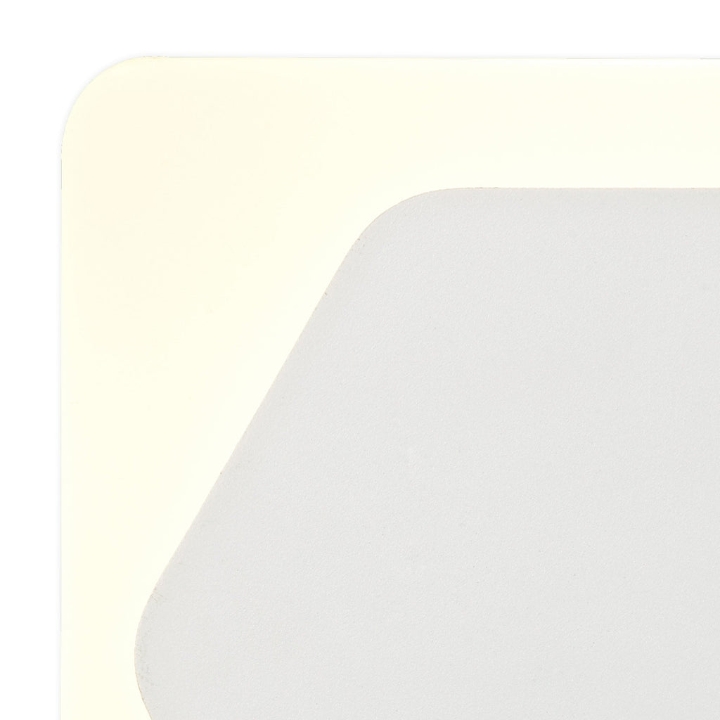 NLK04029 Modena Magnetic Base Wall Lamp LED 15cm Horizontal Hexagonal 19cm Square Centre Sand White/Acrylic Frosted Diffuser