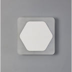 NLK04029 Modena Magnetic Base Wall Lamp LED 15cm Horizontal Hexagonal 19cm Square Centre Sand White/Acrylic Frosted Diffuser