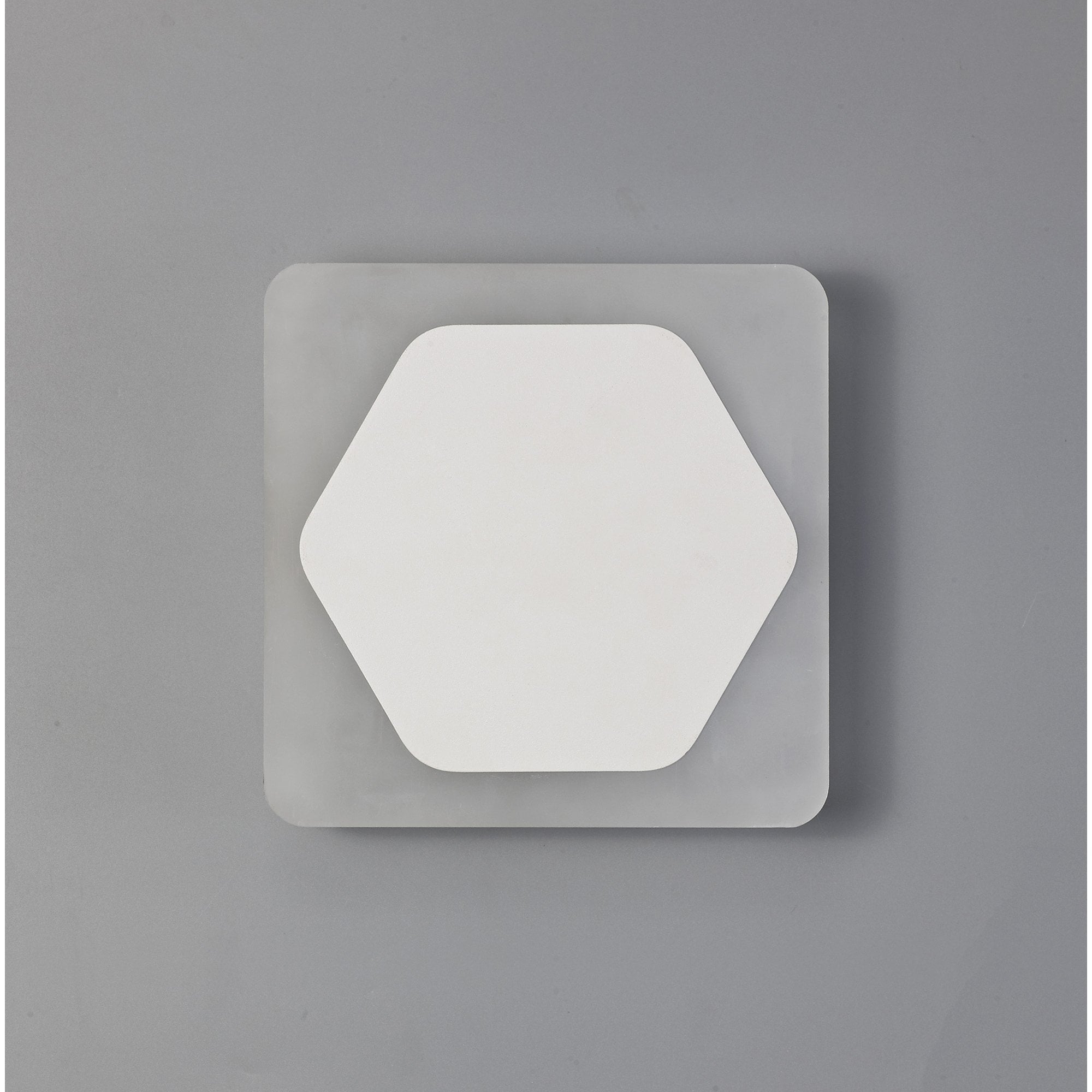 NLK04029 Modena Magnetic Base Wall Lamp LED 15cm Horizontal Hexagonal 19cm Square Centre Sand White/Acrylic Frosted Diffuser