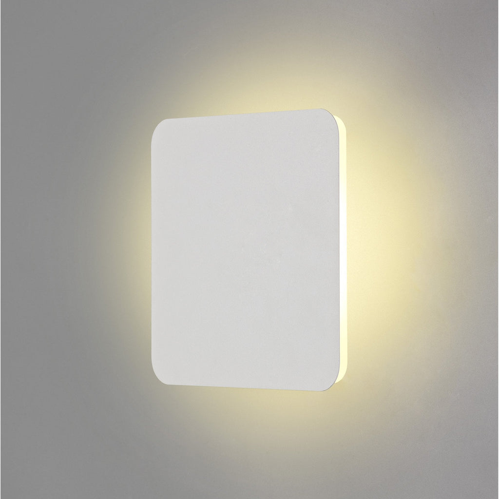 NLK04039 Modena Magnetic Base Wall Lamp LED 20/19cm Square Centre Sand White/Acrylic Frosted Diffuser