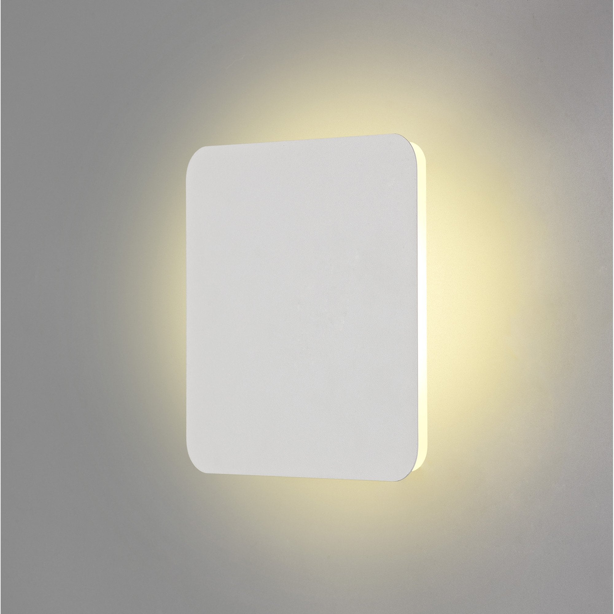 NLK04039 Modena Magnetic Base Wall Lamp LED 20/19cm Square Centre Sand White/Acrylic Frosted Diffuser