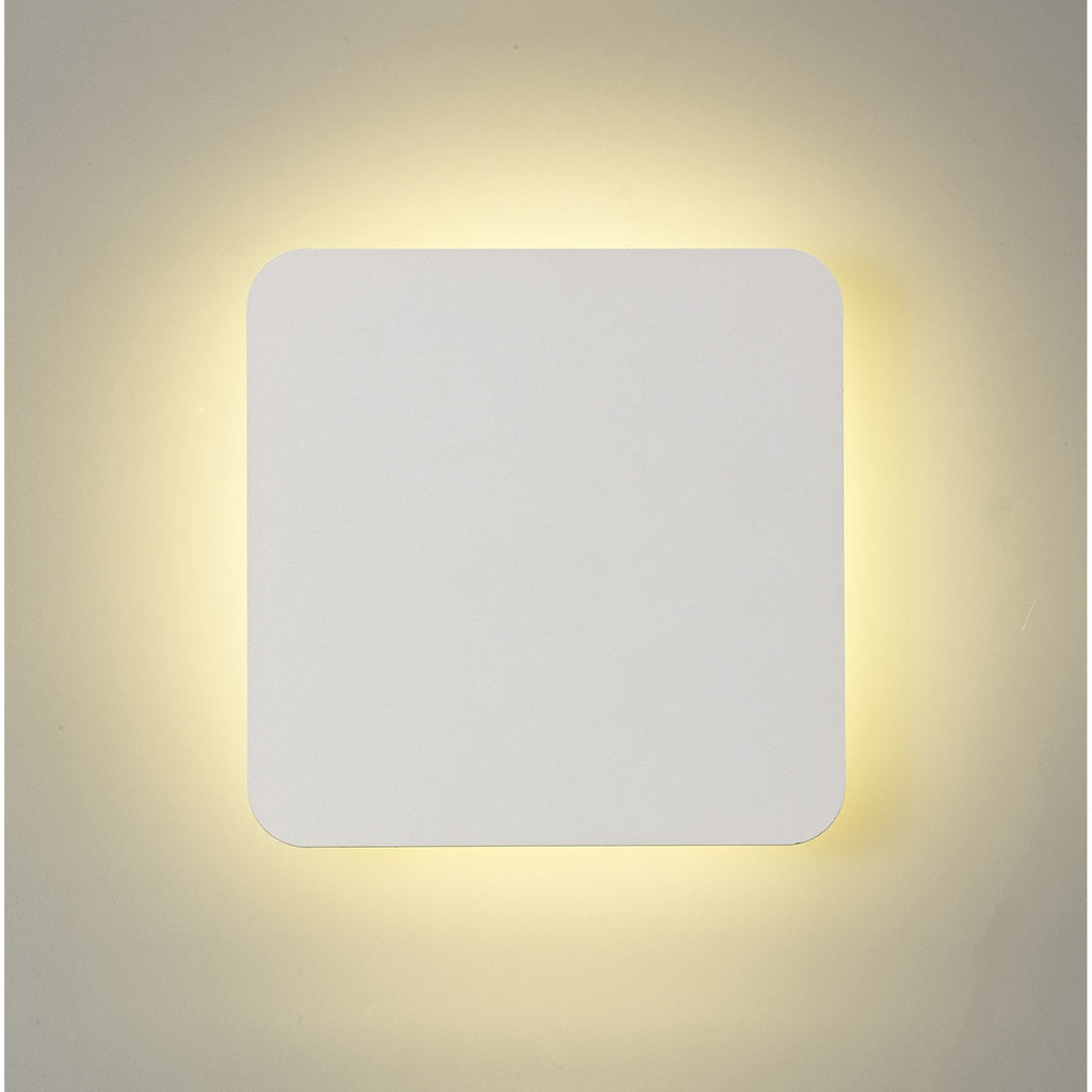 NLK04039 Modena Magnetic Base Wall Lamp LED 20/19cm Square Centre Sand White/Acrylic Frosted Diffuser