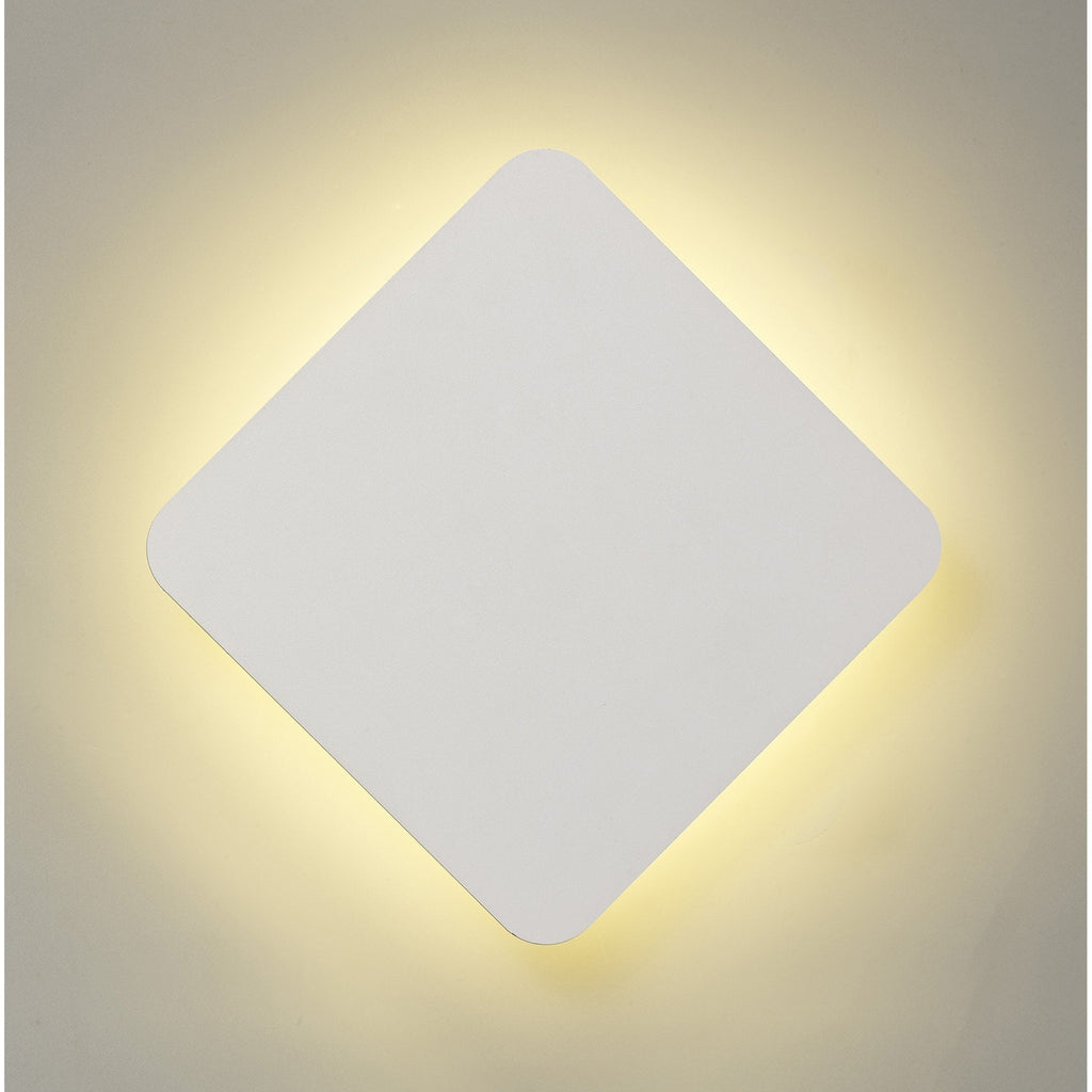 NLK04049 Modena Magnetic Base Wall Lamp LED 20/19cm Diamond Centre Sand White/Acrylic Frosted Diffuser