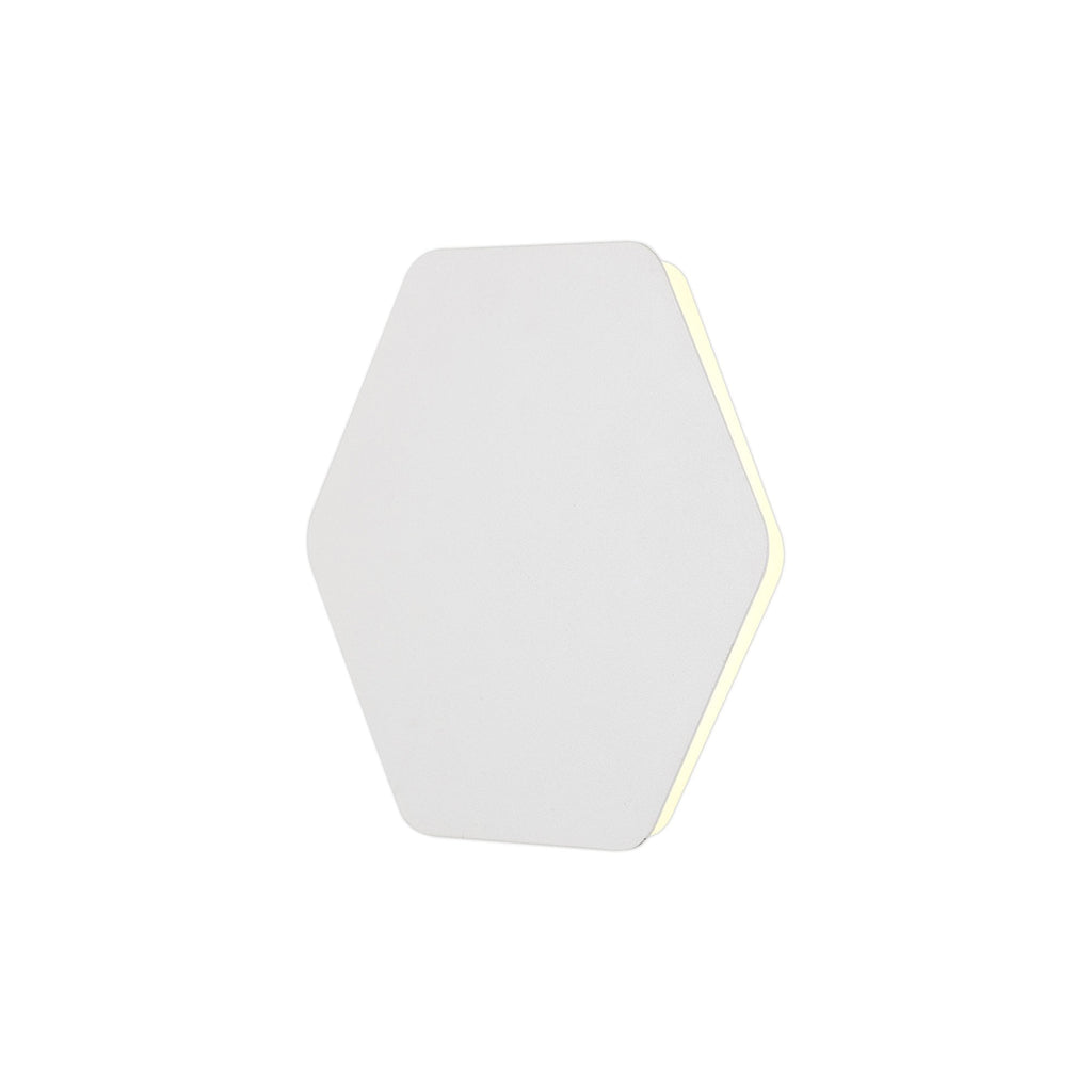 NLK04059 Modena Magnetic Base Wall Lamp LED 20/19cm Horizontal Hexagonal Centre Sand White/Acrylic Frosted Diffuser