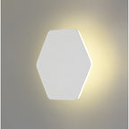 NLK04059 Modena Magnetic Base Wall Lamp LED 20/19cm Horizontal Hexagonal Centre Sand White/Acrylic Frosted Diffuser