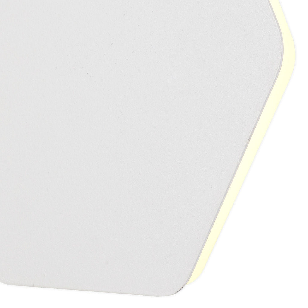 NLK04059 Modena Magnetic Base Wall Lamp LED 20/19cm Horizontal Hexagonal Centre Sand White/Acrylic Frosted Diffuser
