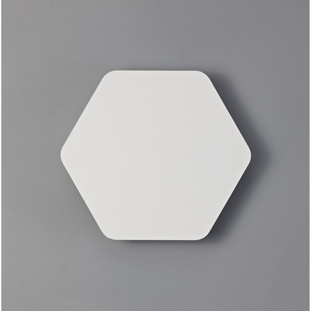 NLK04059 Modena Magnetic Base Wall Lamp LED 20/19cm Horizontal Hexagonal Centre Sand White/Acrylic Frosted Diffuser
