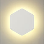 NLK04069 Modena Magnetic Base Wall Lamp LED 20/19cm Vertical Hexagonal Centre Sand White/Acrylic Frosted Diffuser