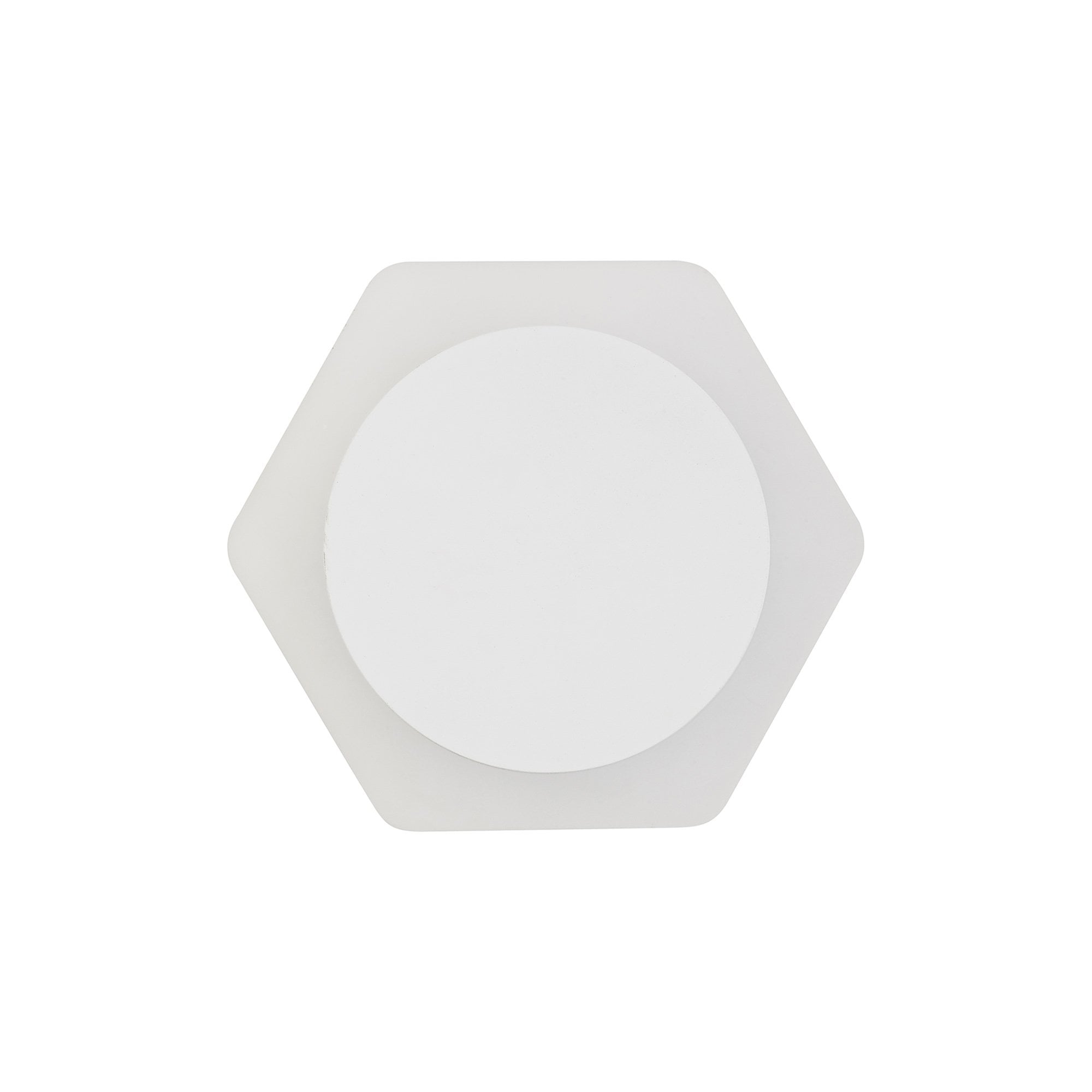 NLK04079 Modena Magnetic Base Wall Lamp LED 15cm Round 19cm Horizontal Hexagonal Centre Sand White/Acrylic Frosted Diffuser