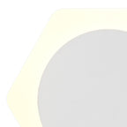 NLK04079 Modena Magnetic Base Wall Lamp LED 15cm Round 19cm Horizontal Hexagonal Centre Sand White/Acrylic Frosted Diffuser