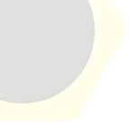 NLK04079 Modena Magnetic Base Wall Lamp LED 15cm Round 19cm Horizontal Hexagonal Centre Sand White/Acrylic Frosted Diffuser