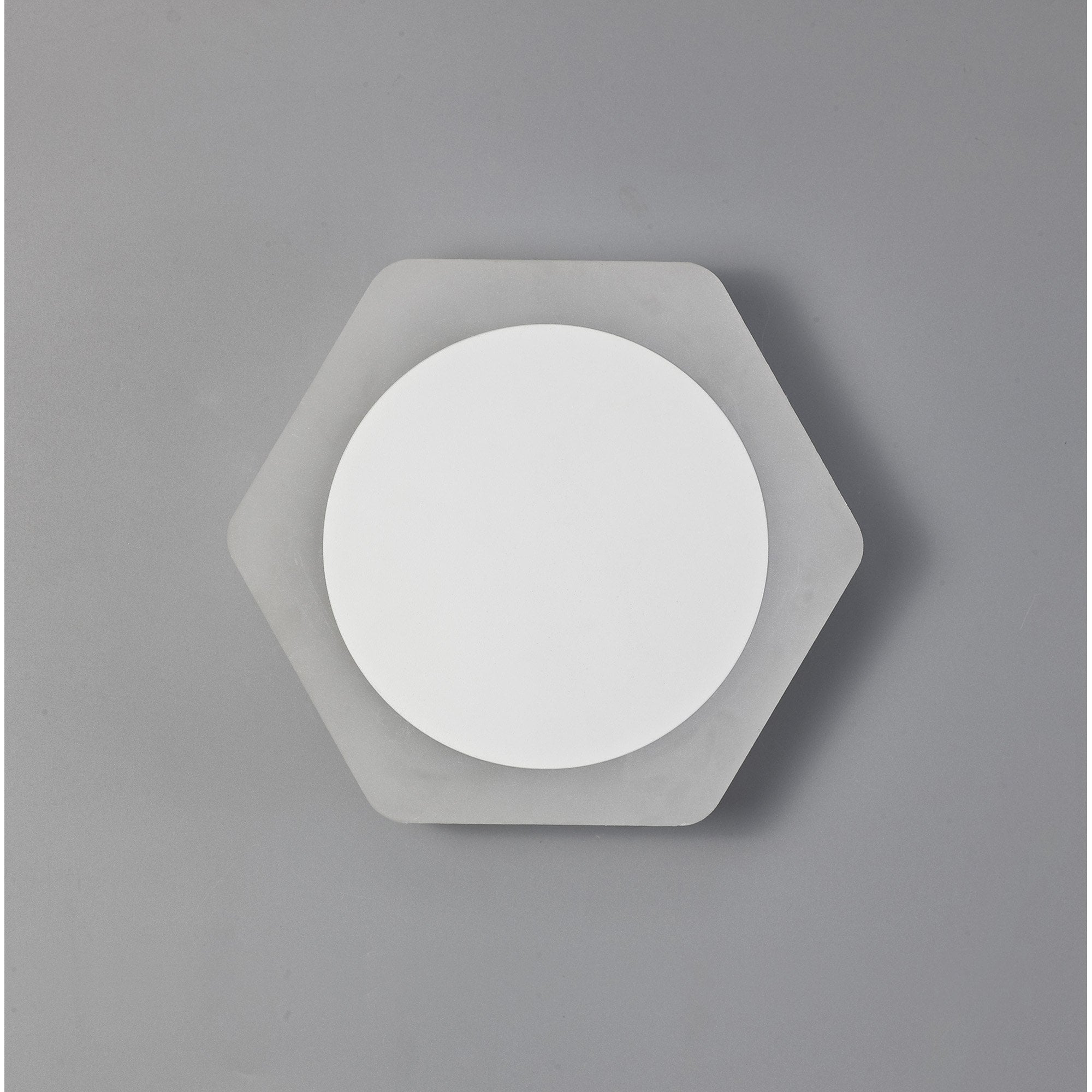 NLK04079 Modena Magnetic Base Wall Lamp LED 15cm Round 19cm Horizontal Hexagonal Centre Sand White/Acrylic Frosted Diffuser