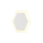 NLK04089 Modena Magnetic Base Wall Lamp LED 15/19cm Horizontal Hexagonal Centre Sand White/Acrylic Frosted Diffuser