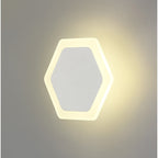 NLK04089 Modena Magnetic Base Wall Lamp LED 15/19cm Horizontal Hexagonal Centre Sand White/Acrylic Frosted Diffuser