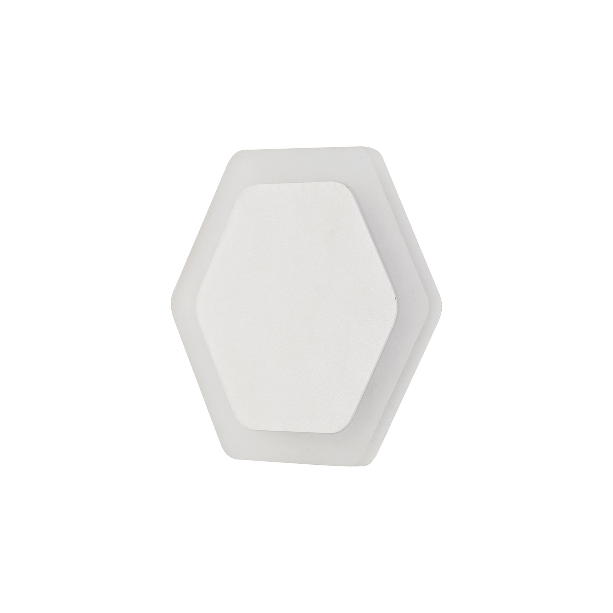 NLK04089 Modena Magnetic Base Wall Lamp LED 15/19cm Horizontal Hexagonal Centre Sand White/Acrylic Frosted Diffuser