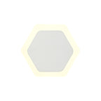 NLK04089 Modena Magnetic Base Wall Lamp LED 15/19cm Horizontal Hexagonal Centre Sand White/Acrylic Frosted Diffuser