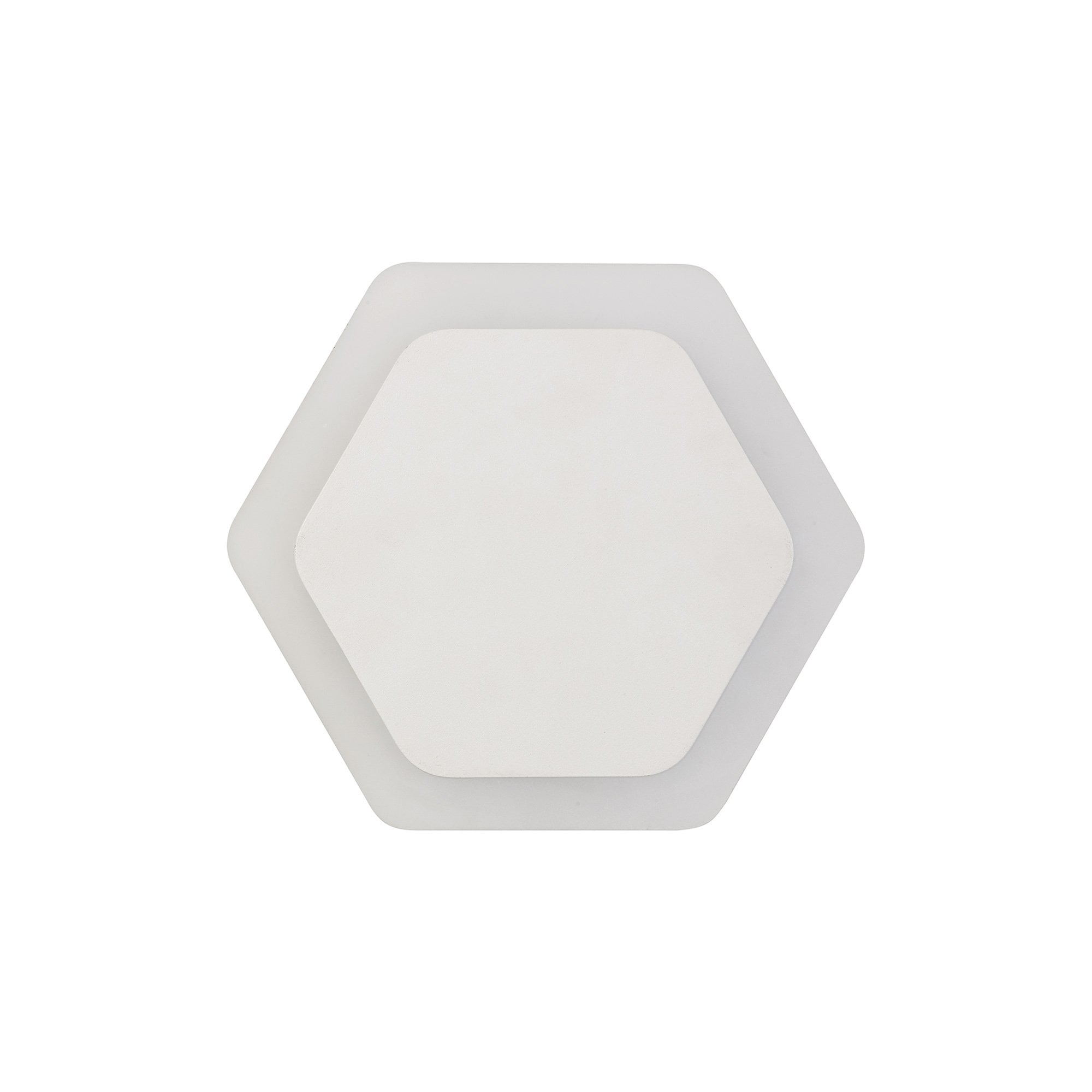 NLK04089 Modena Magnetic Base Wall Lamp LED 15/19cm Horizontal Hexagonal Centre Sand White/Acrylic Frosted Diffuser