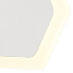 NLK04089 Modena Magnetic Base Wall Lamp LED 15/19cm Horizontal Hexagonal Centre Sand White/Acrylic Frosted Diffuser