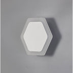 NLK04089 Modena Magnetic Base Wall Lamp LED 15/19cm Horizontal Hexagonal Centre Sand White/Acrylic Frosted Diffuser