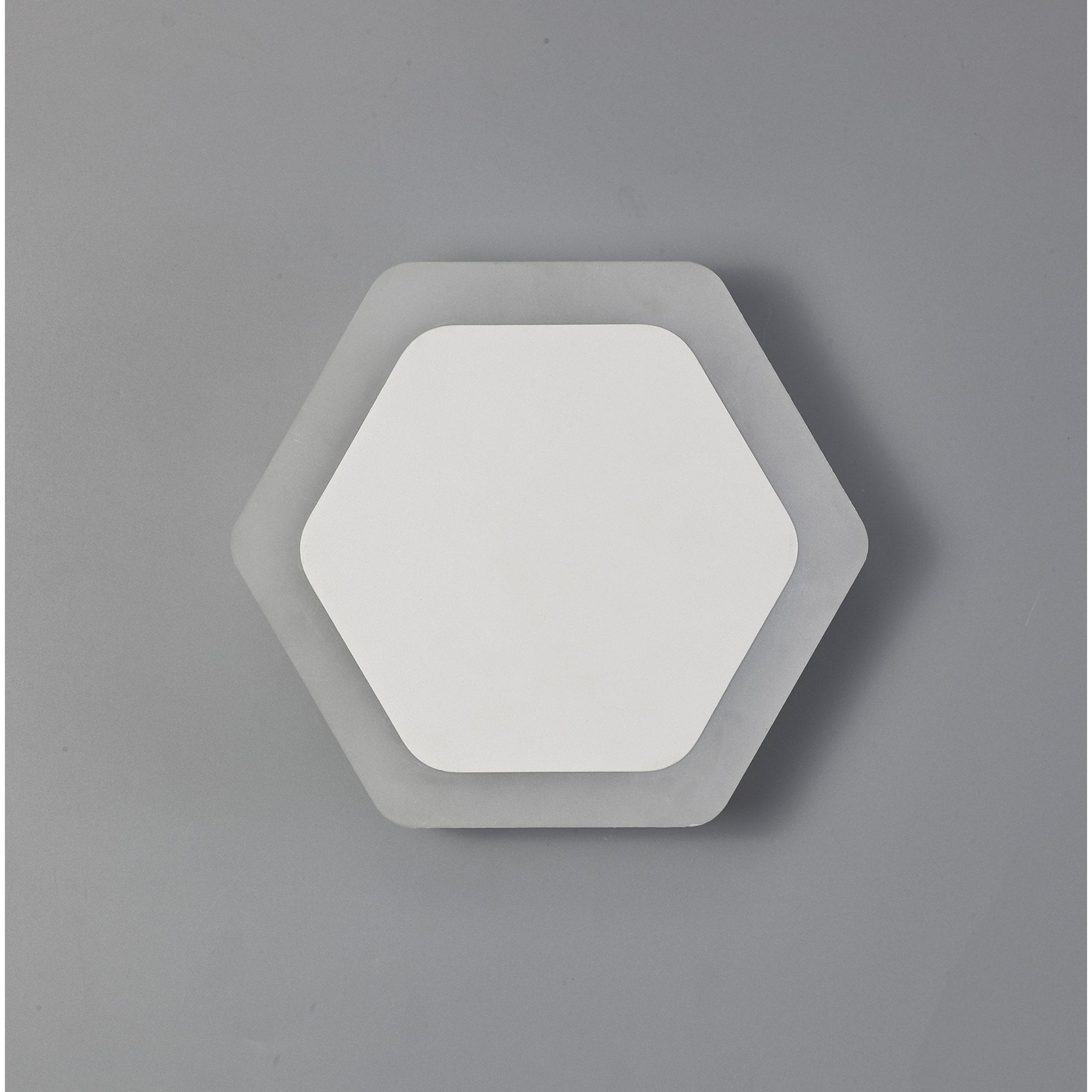 NLK04089 Modena Magnetic Base Wall Lamp LED 15/19cm Horizontal Hexagonal Centre Sand White/Acrylic Frosted Diffuser
