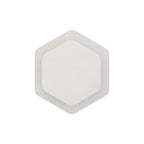 NLK04099 Modena Magnetic Base Wall Lamp LED 15/19cm Vertical Hexagonal Centre Sand White/Acrylic Frosted Diffuser
