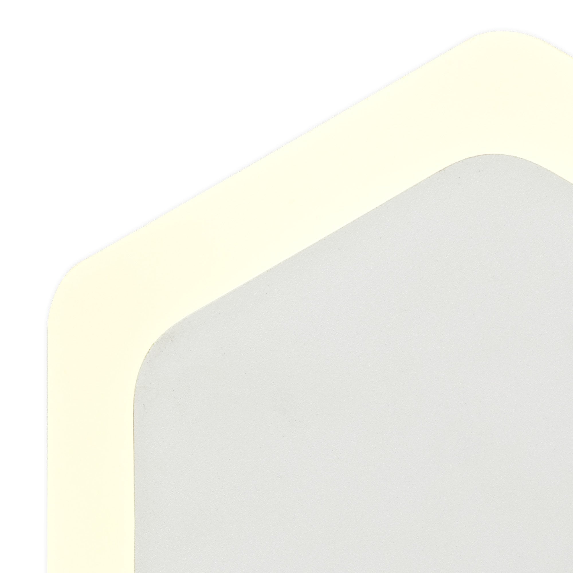 NLK04099 Modena Magnetic Base Wall Lamp LED 15/19cm Vertical Hexagonal Centre Sand White/Acrylic Frosted Diffuser