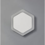 NLK04099 Modena Magnetic Base Wall Lamp LED 15/19cm Vertical Hexagonal Centre Sand White/Acrylic Frosted Diffuser