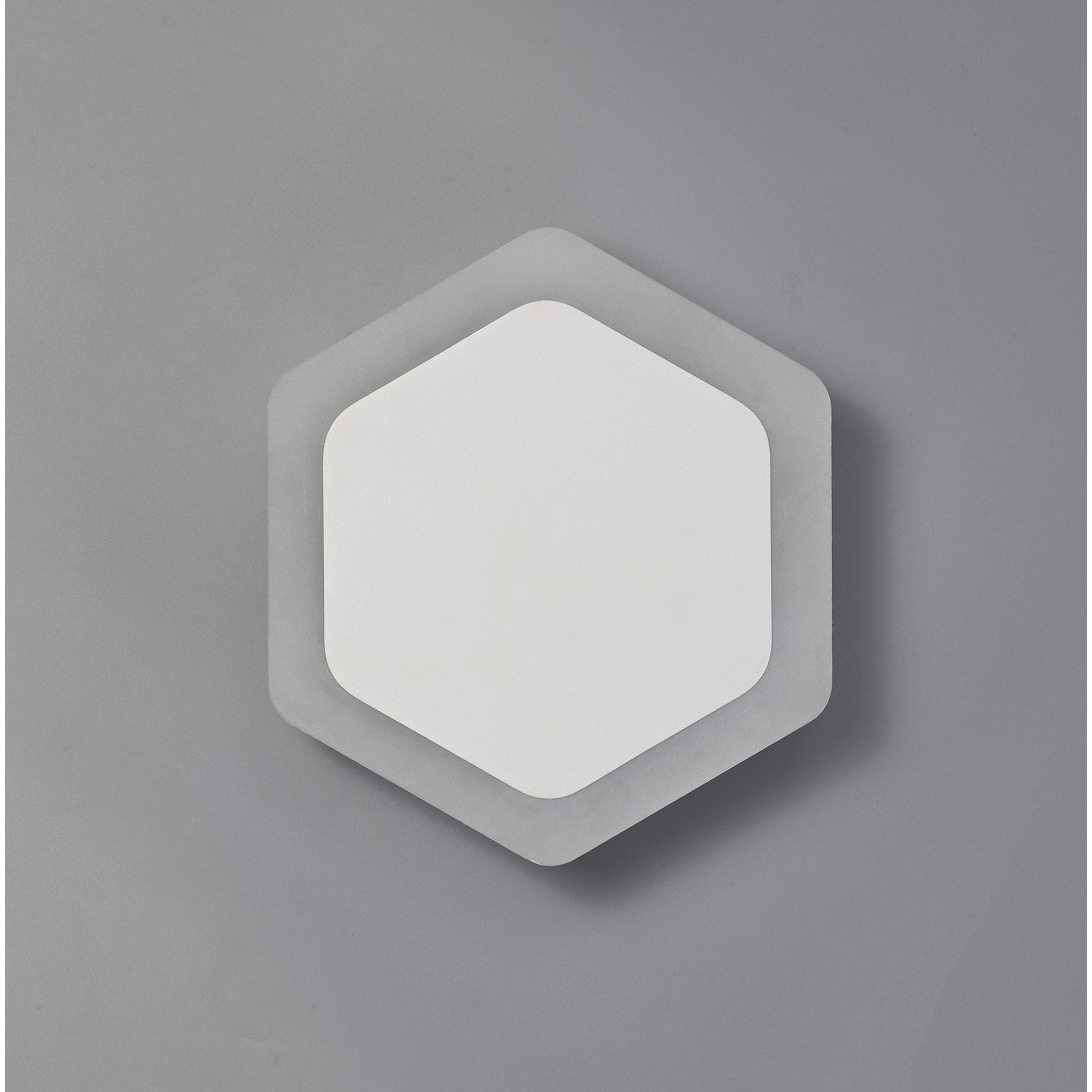 NLK04099 Modena Magnetic Base Wall Lamp LED 15/19cm Vertical Hexagonal Centre Sand White/Acrylic Frosted Diffuser