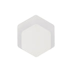 NLK04109 Modena Magnetic Base Wall Lamp LED 15/19cm Vertical Hexagonal Bottom Offset Sand White/Acrylic Frosted Diffuser