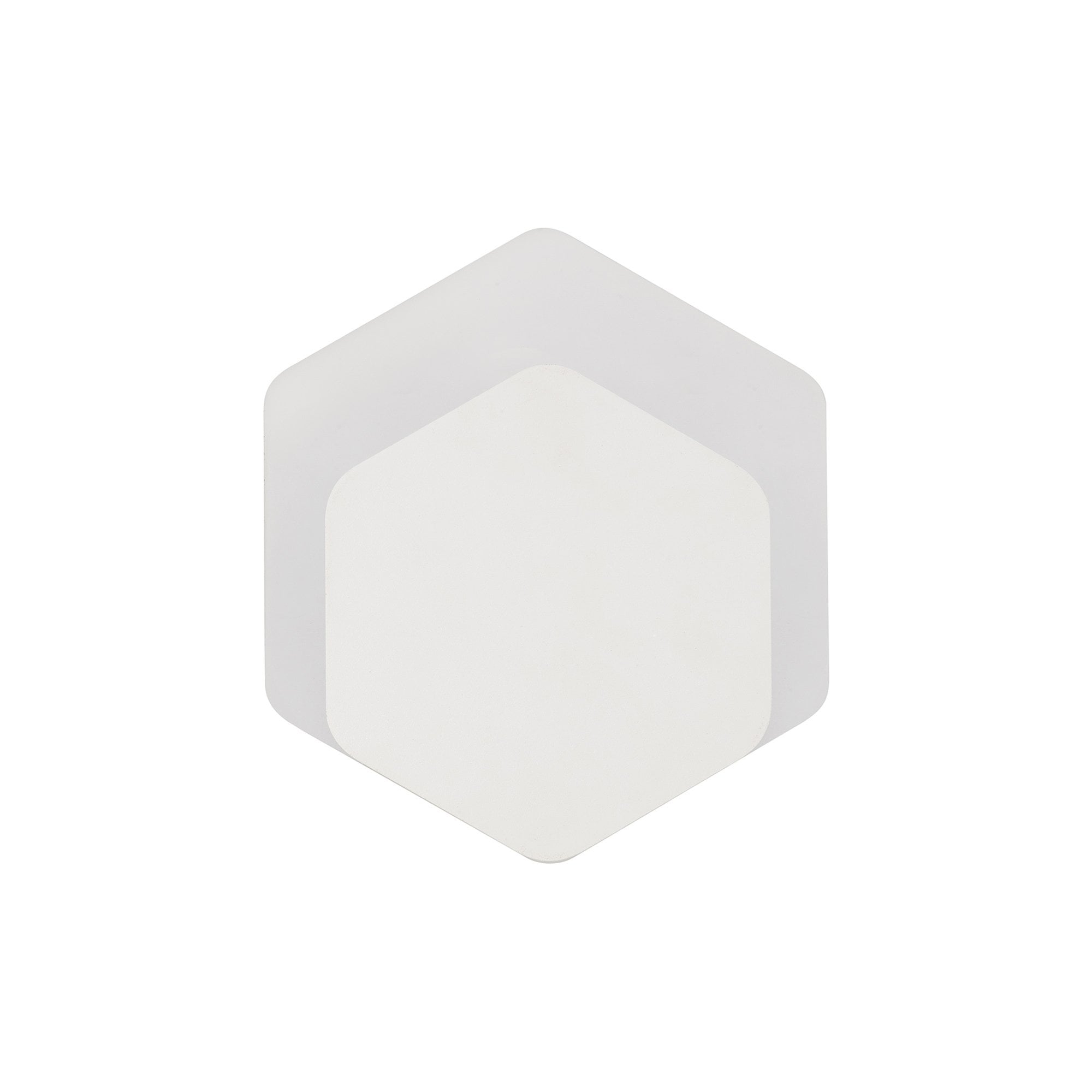 NLK04109 Modena Magnetic Base Wall Lamp LED 15/19cm Vertical Hexagonal Bottom Offset Sand White/Acrylic Frosted Diffuser