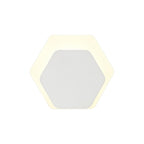 NLK04119 Modena Magnetic Base Wall Lamp LED 15/19cm Horizontal Hexagonal Bottom Offset Sand White/Acrylic Frosted Diffuser