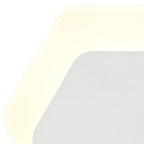 NLK04119 Modena Magnetic Base Wall Lamp LED 15/19cm Horizontal Hexagonal Bottom Offset Sand White/Acrylic Frosted Diffuser