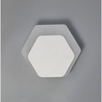 NLK04119 Modena Magnetic Base Wall Lamp LED 15/19cm Horizontal Hexagonal Bottom Offset Sand White/Acrylic Frosted Diffuser