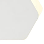 NLK04129 Modena Magnetic Base Wall Lamp LED 15/19cm Horizontal Hexagonal Right Offset Sand White/Acrylic Frosted Diffuser