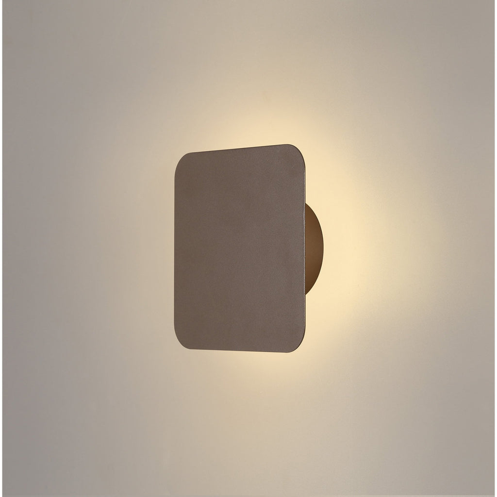 NLK04159 Modena Magnetic Base Wall Lamp LED 15cm Square Coffee