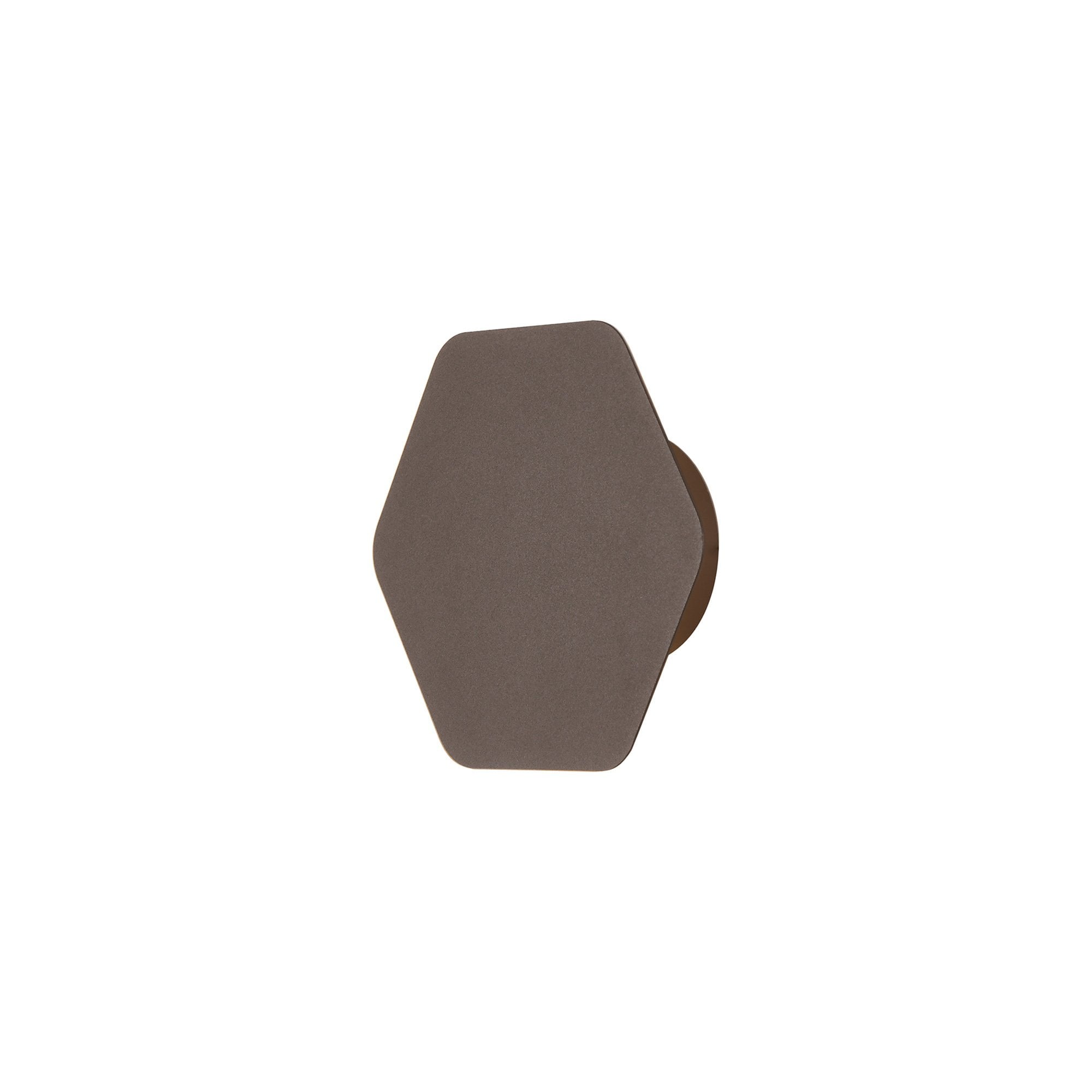 NLK04199 Modena Magnetic Base Wall Lamp LED 15cm Horizontal Hexagonal Coffee